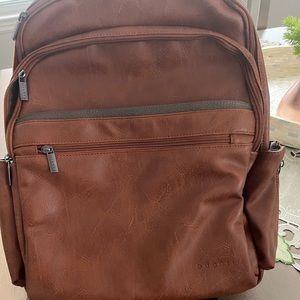 Brand New Brown Leather Bugatti Back Pack